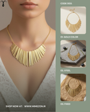 گردنبند گلد برند Shein کد 003