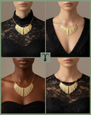 گردنبند گلد برند Shein کد 003