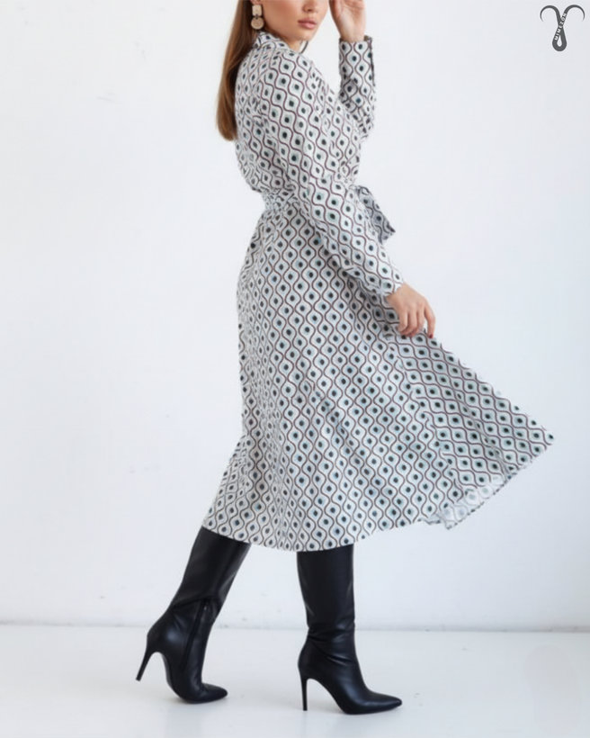 پیراهن کمر دار بلند برند Shein کد 004