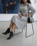 پیراهن کمر دار بلند برند Shein کد 004