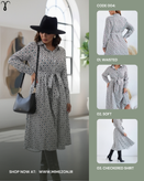 پیراهن کمر دار بلند برند Shein کد 004