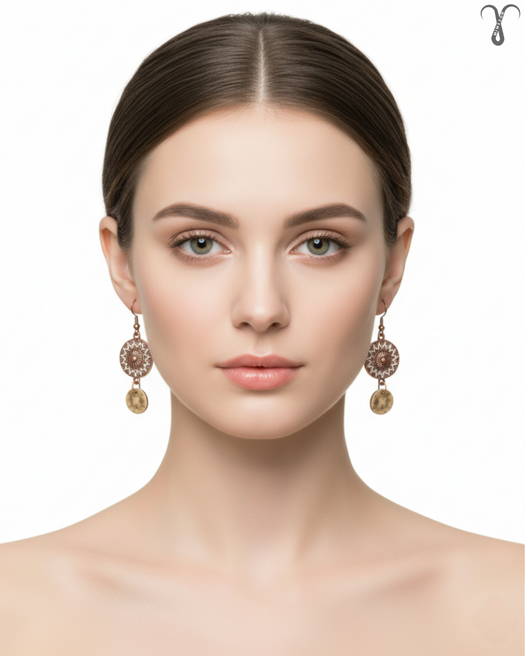 گوشواره برنز آنتیک برند shein کد 006