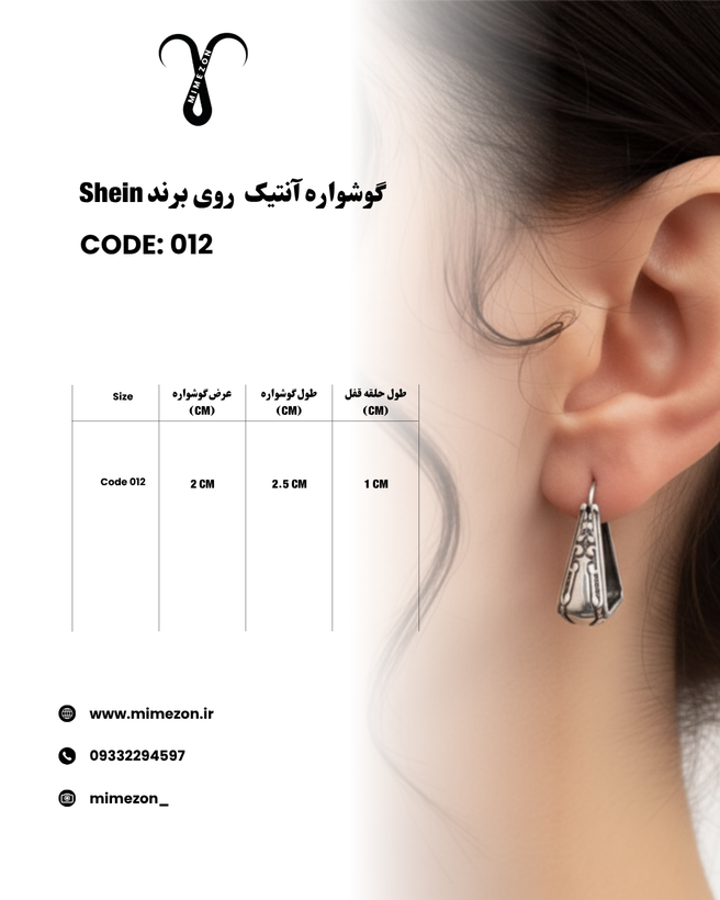 گوشواره جنس روی برند Shein