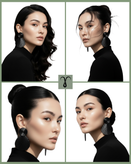 گوشواره طرح برگ استیل مشکی برند Shein