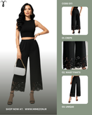 شلوار کرپ کمر کشی مجلسی برند Shein