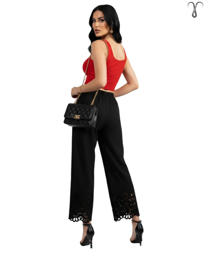 شلوار کرپ کمر کشی مجلسی برند Shein