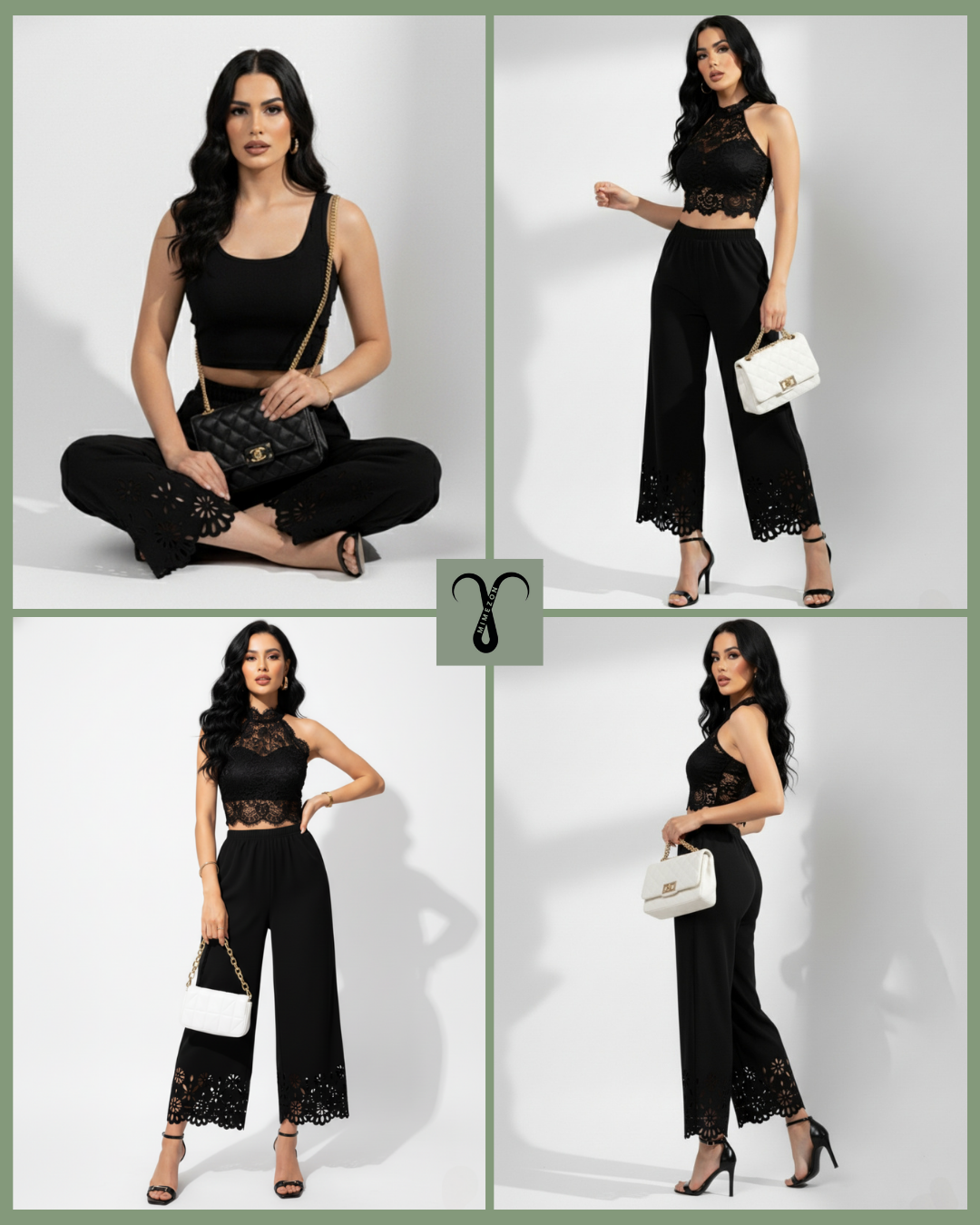 شلوار کرپ کمر کشی مجلسی برند Shein