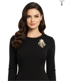 سنجاق سینه مرواریدی دست ساز برند Shein کد 018