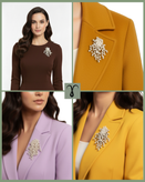 سنجاق سینه مرواریدی دست ساز برند Shein کد 018