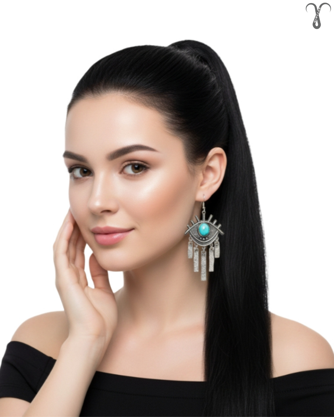 Bohemian zinc earrings from the Shein brand, code 021