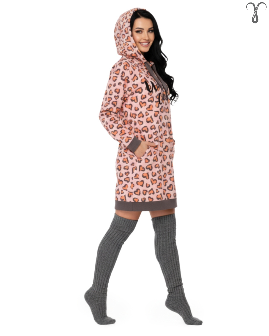 هودی کلاه دار خانگی لطیف برند Esmara