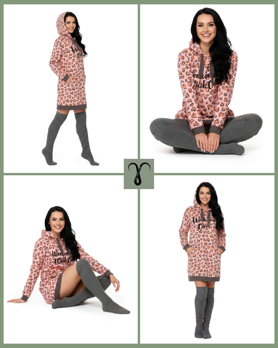 هودی کلاه دار خانگی لطیف برند Esmara