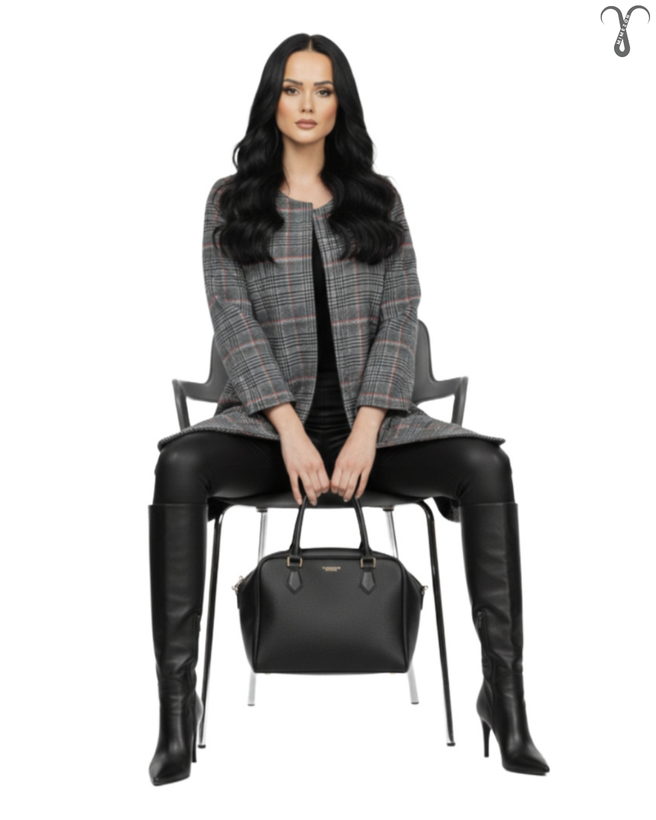 مانتو کتی پشمی جلو باز ترک