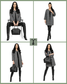 مانتو کتی پشمی جلو باز ترک