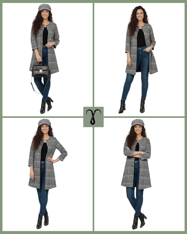 مانتو کتی پشمی جلو باز ترک