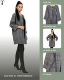 مانتو کتی پشمی جلو باز ترک