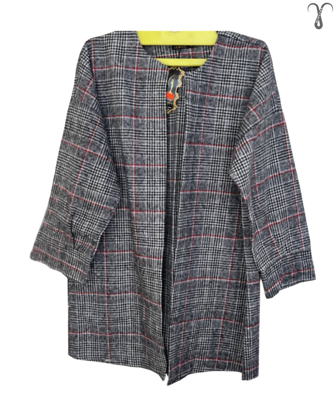 مانتو کتی پشمی جلو باز ترک