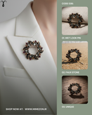 سنجاق سینه با سنگ های مصنوعی از برند Shein