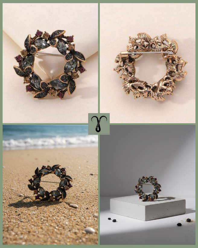 سنجاق سینه با سنگ های مصنوعی از برند Shein