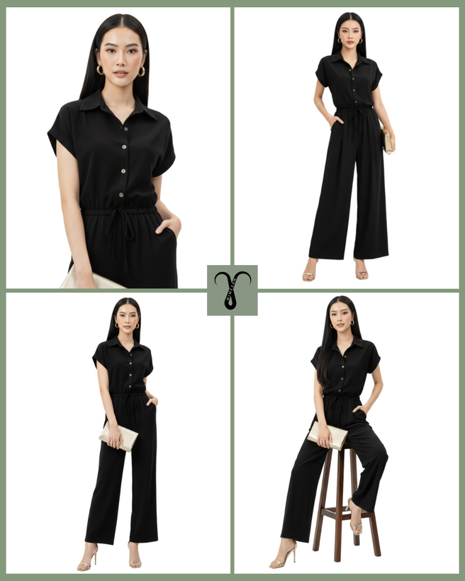 سرهمی اورال مشکی لینن از برند Shein