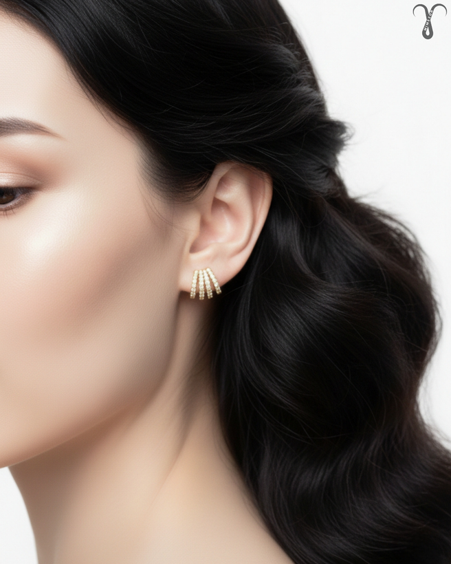 گوشواره نگین سواروسکی آلمانی از برند Tosh