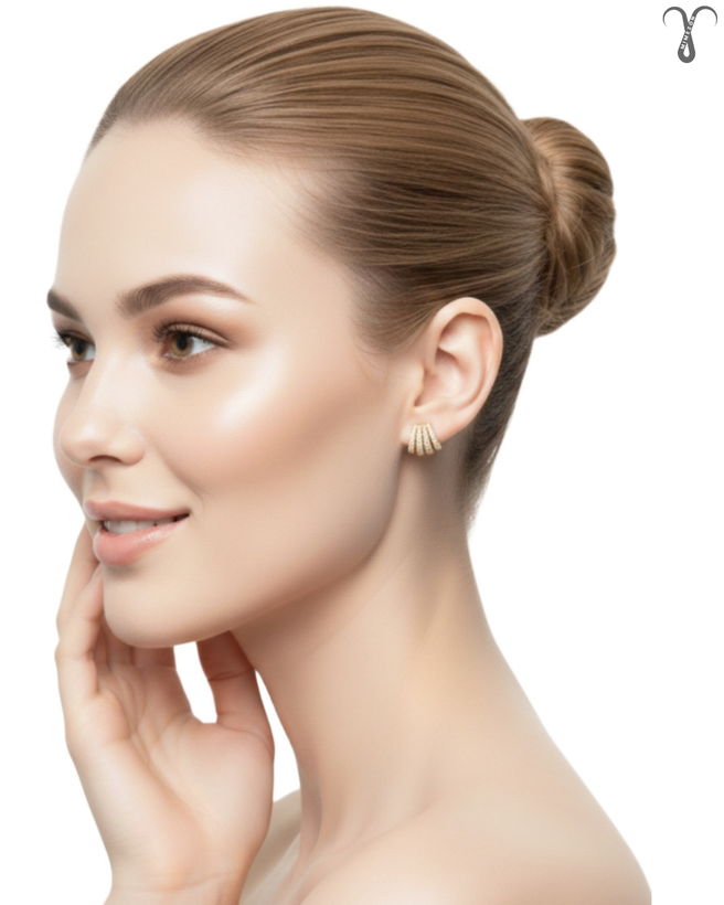 گوشواره نگین سواروسکی آلمانی از برند Tosh