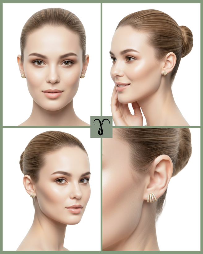 گوشواره نگین سواروسکی آلمانی از برند Tosh