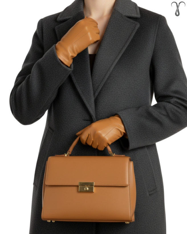 دستکش چرم زنانه شیک