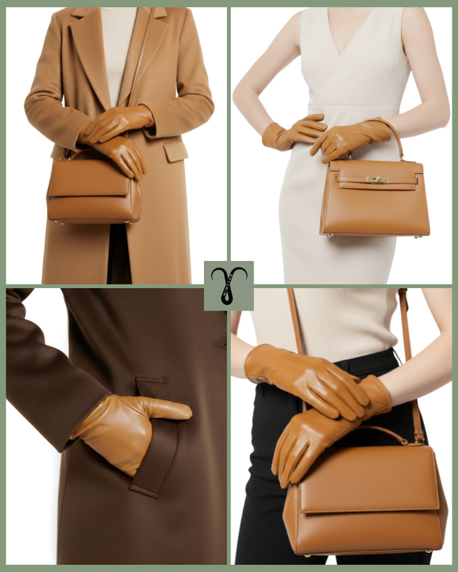 دستکش چرم زنانه شیک