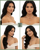 گردنبند سه ردیفه استیل طلایی برند Shein