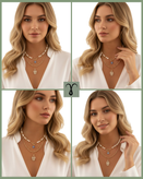 گردنبند سه ردیفه استیل طلایی برند Shein