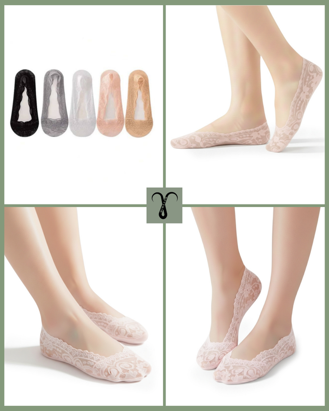 پک پنج تایی جوراب گیپور کالج استپر دار برند Shein