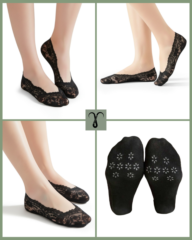 پک پنج تایی جوراب گیپور کالج استپر دار برند Shein