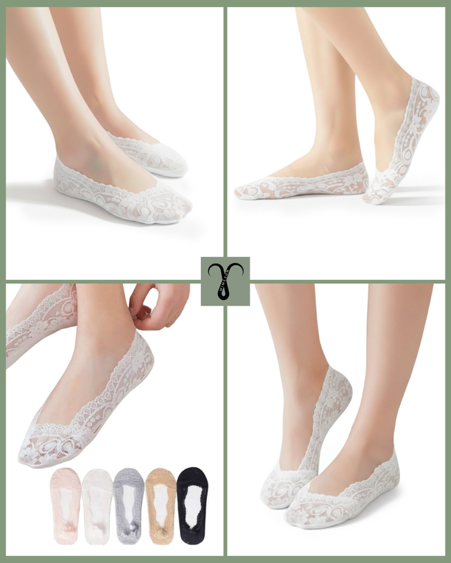 پک پنج تایی جوراب گیپور کالج استپر دار برند Shein