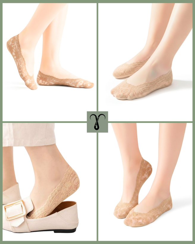 پک پنج تایی جوراب گیپور کالج استپر دار برند Shein