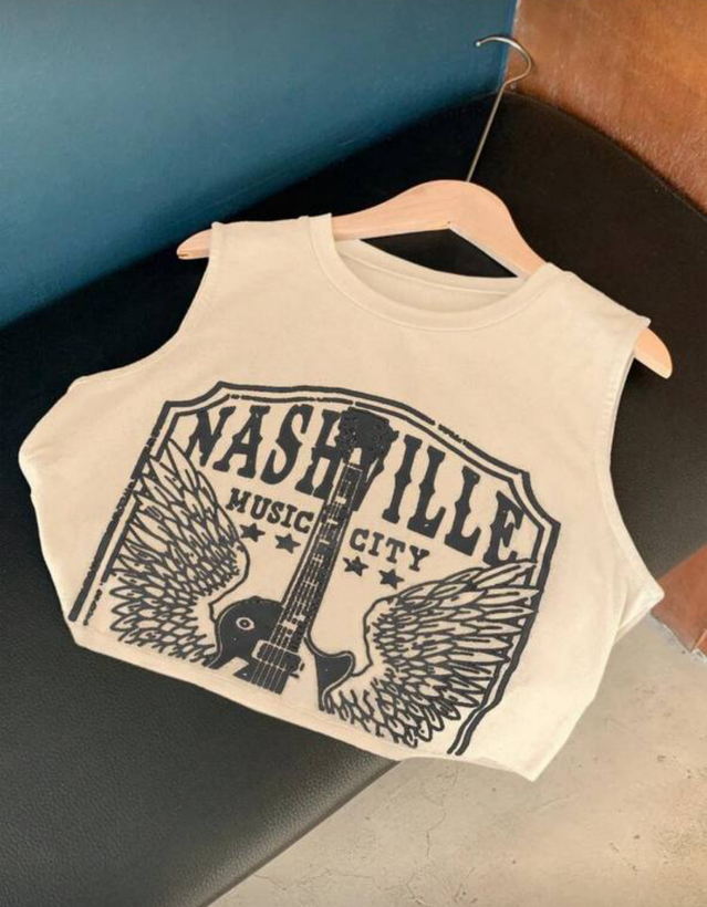 کراپ تاپ جذاب طراحی فستیوال موزیک برند shein