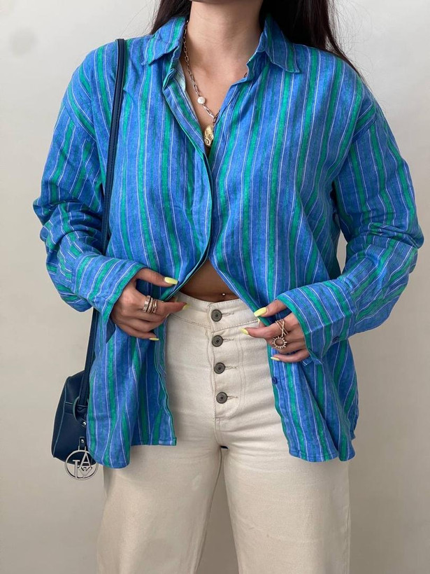 شومیز لینن زنانه برند Zara