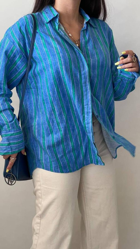 شومیز لینن زنانه برند Zara