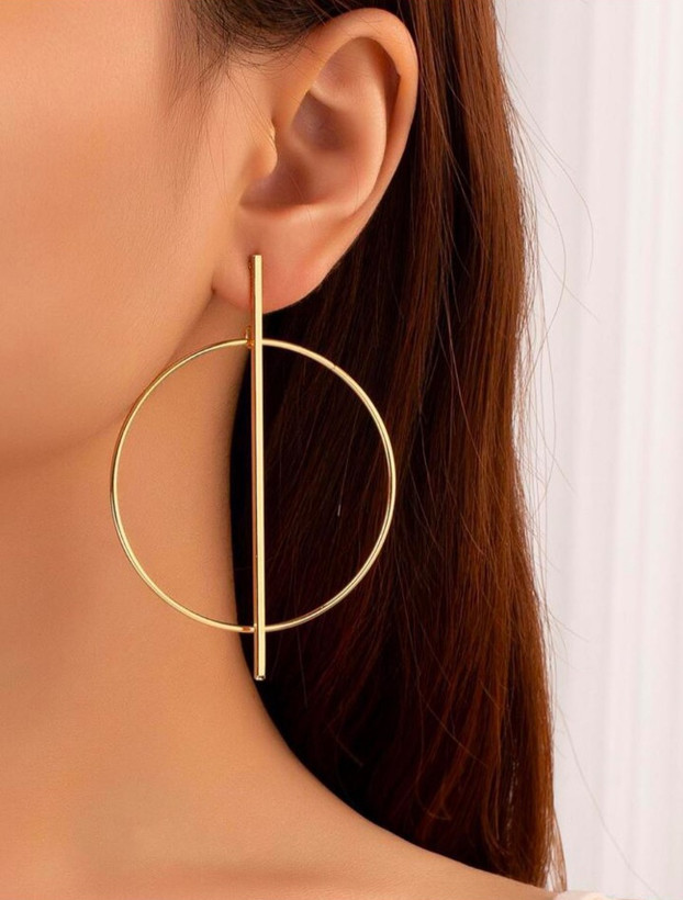 گوشواره استیل طلایی شیک از برند Shein