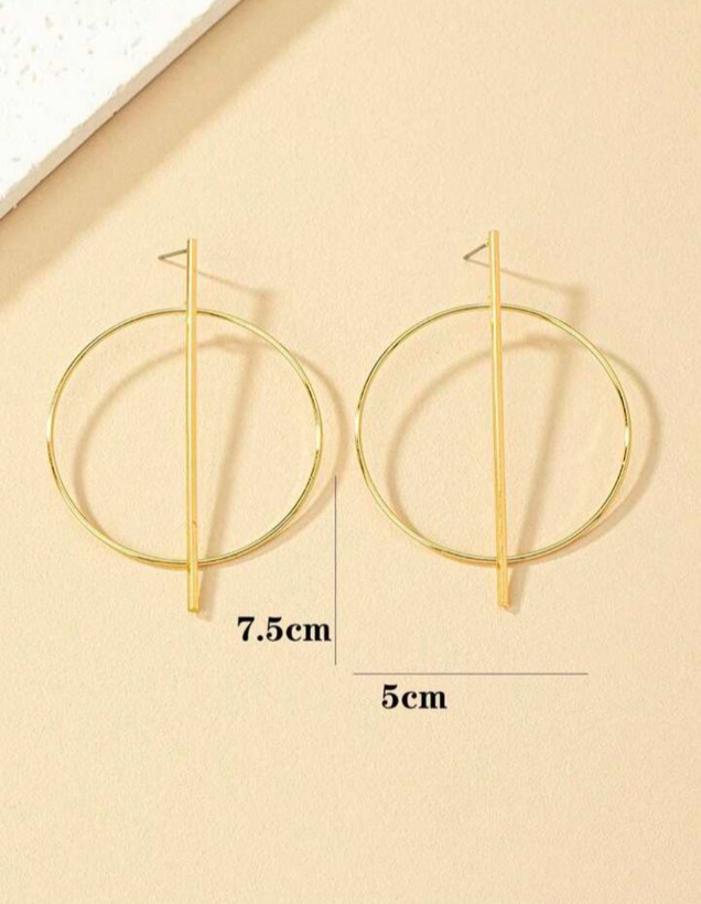 گوشواره استیل طلایی شیک از برند Shein