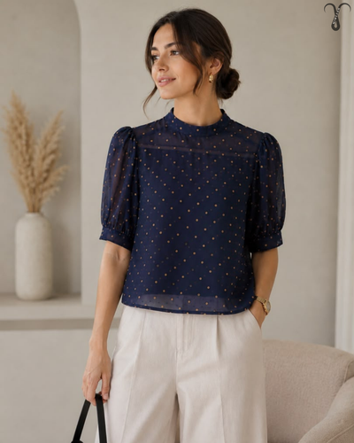 بلوز زنانه کرپ حریر برند Anko کد ۰۱۹۶