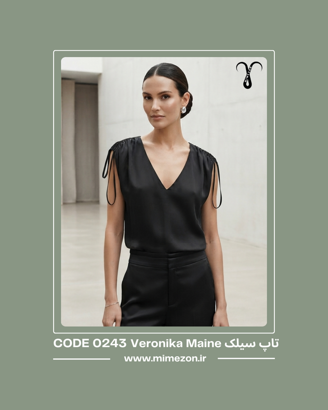 تاپ مجلسی سیلک برند Veronika Maine کد 0243