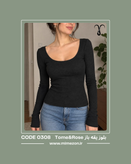 بلوز زنانه یقه باز برند Tome&Rose کد 0308